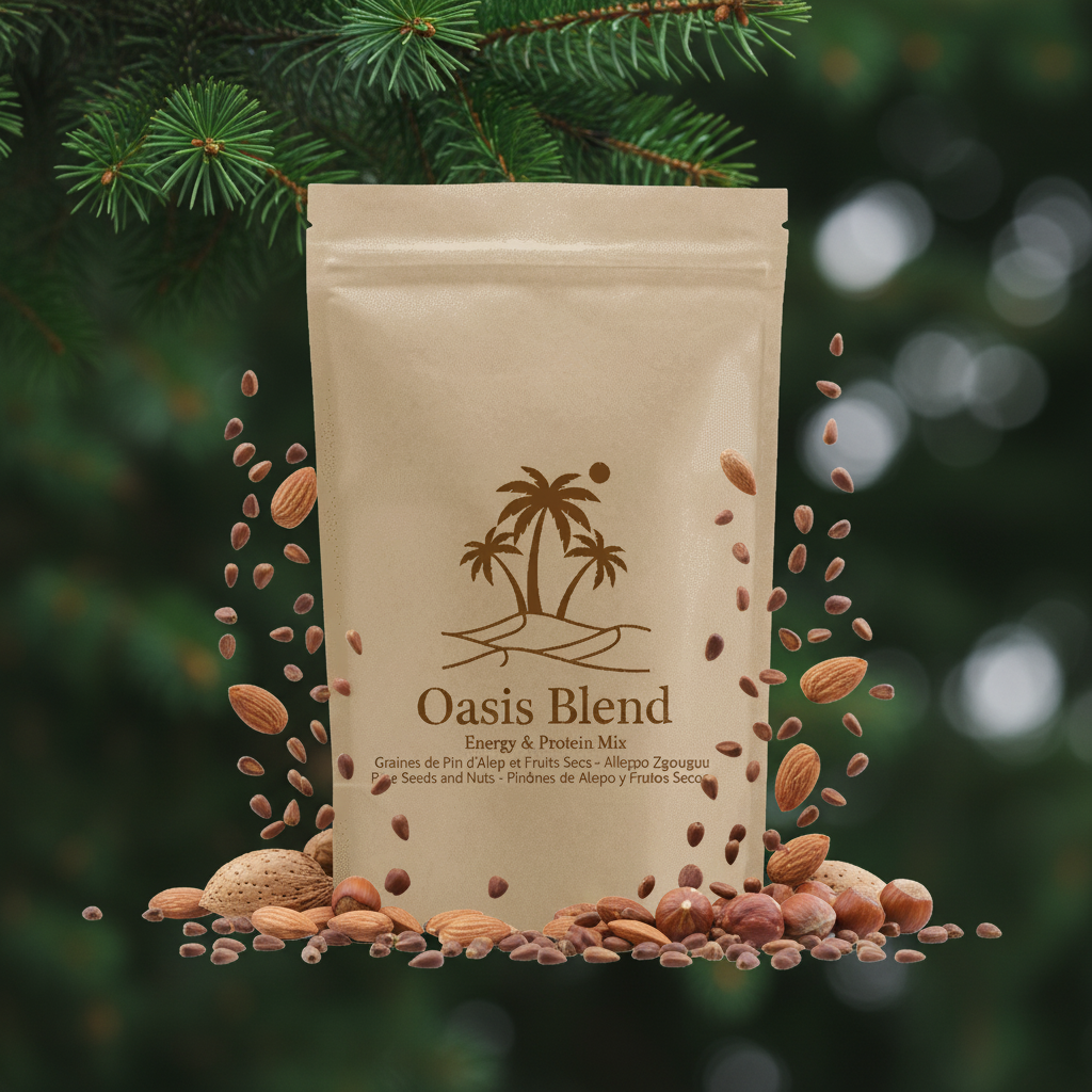 Oasis Blend à base de Pin d’Alep (Zgougou) et Fruits Secs